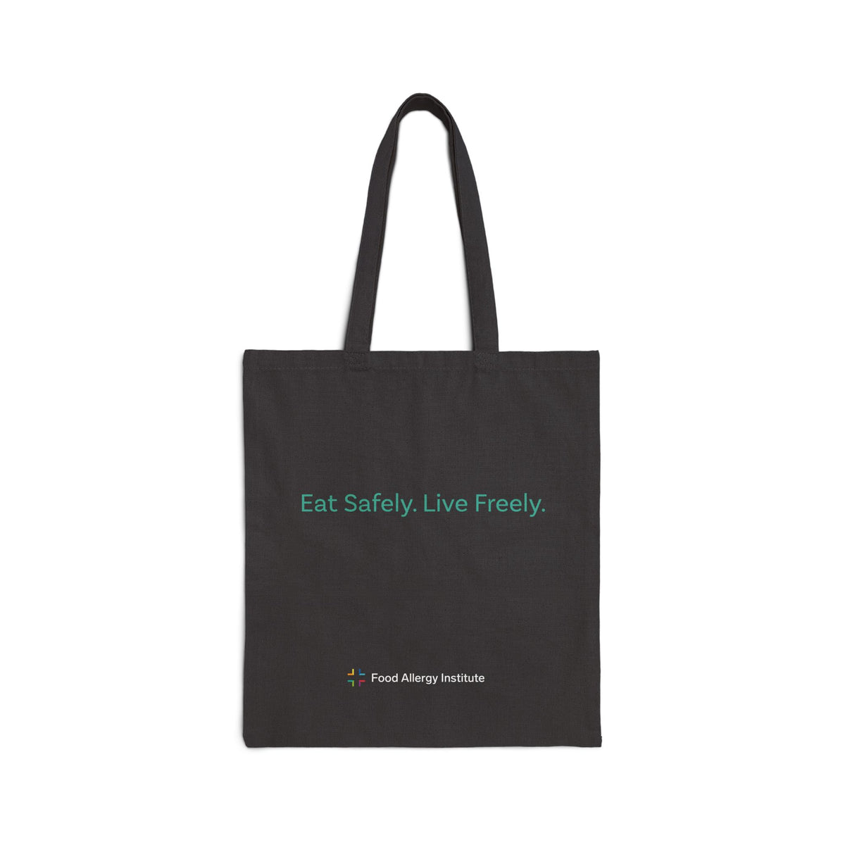 Eco-Friendly Cotton Canvas Tote Bag - Eat Safely. Live Freely. - Perfect for Everyday Use and Awareness